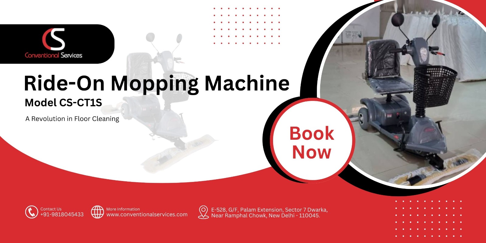 Ride-On Mopping Machine: Model CS-CT1S – A Revolution In Floor Cleaning